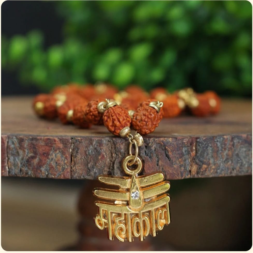 Rudraksha Mala with Mahakal pendant