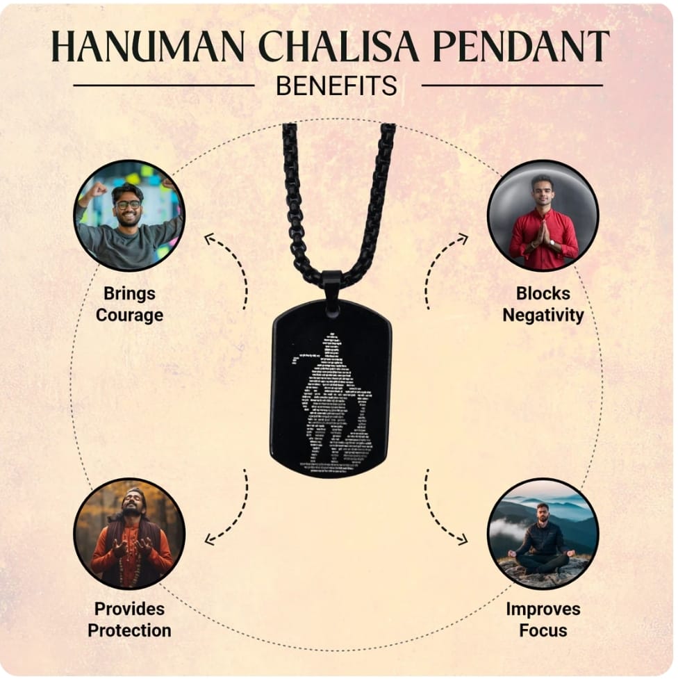 Bageshwar Dham🛕 Hanuman Chalisa Pendant With Chain