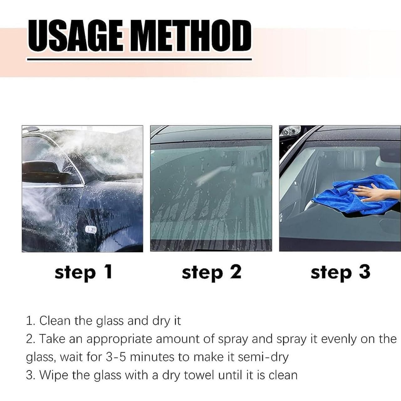 ✨ Fixora™ Car Glass Anti- Fog Hydrophobic Coating 100ML  (Buy 1 Get 1 FREE)✨