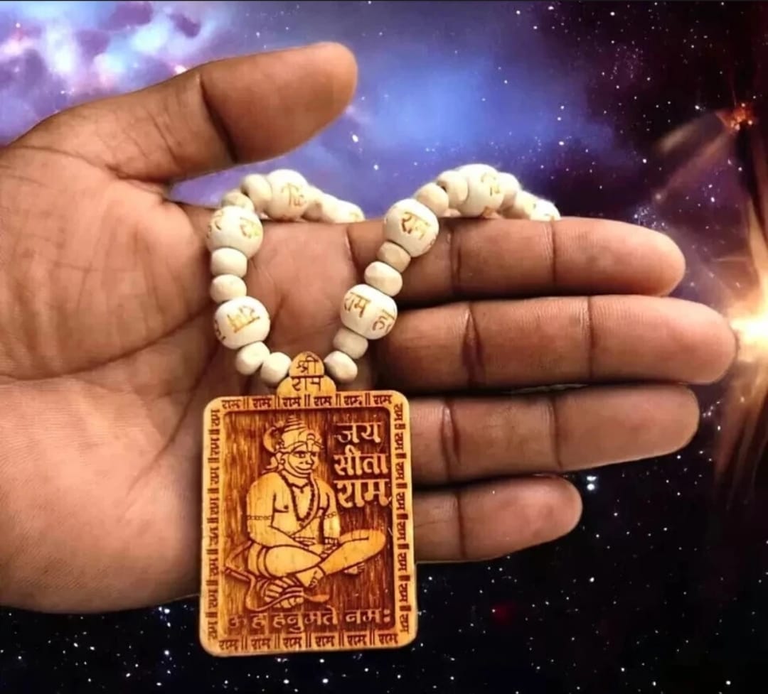 Bageshwar Dham🛕 Original & Natural Wood Tulsi Kanth Mala With Hanuman ji Locket Pendant🔥🔥