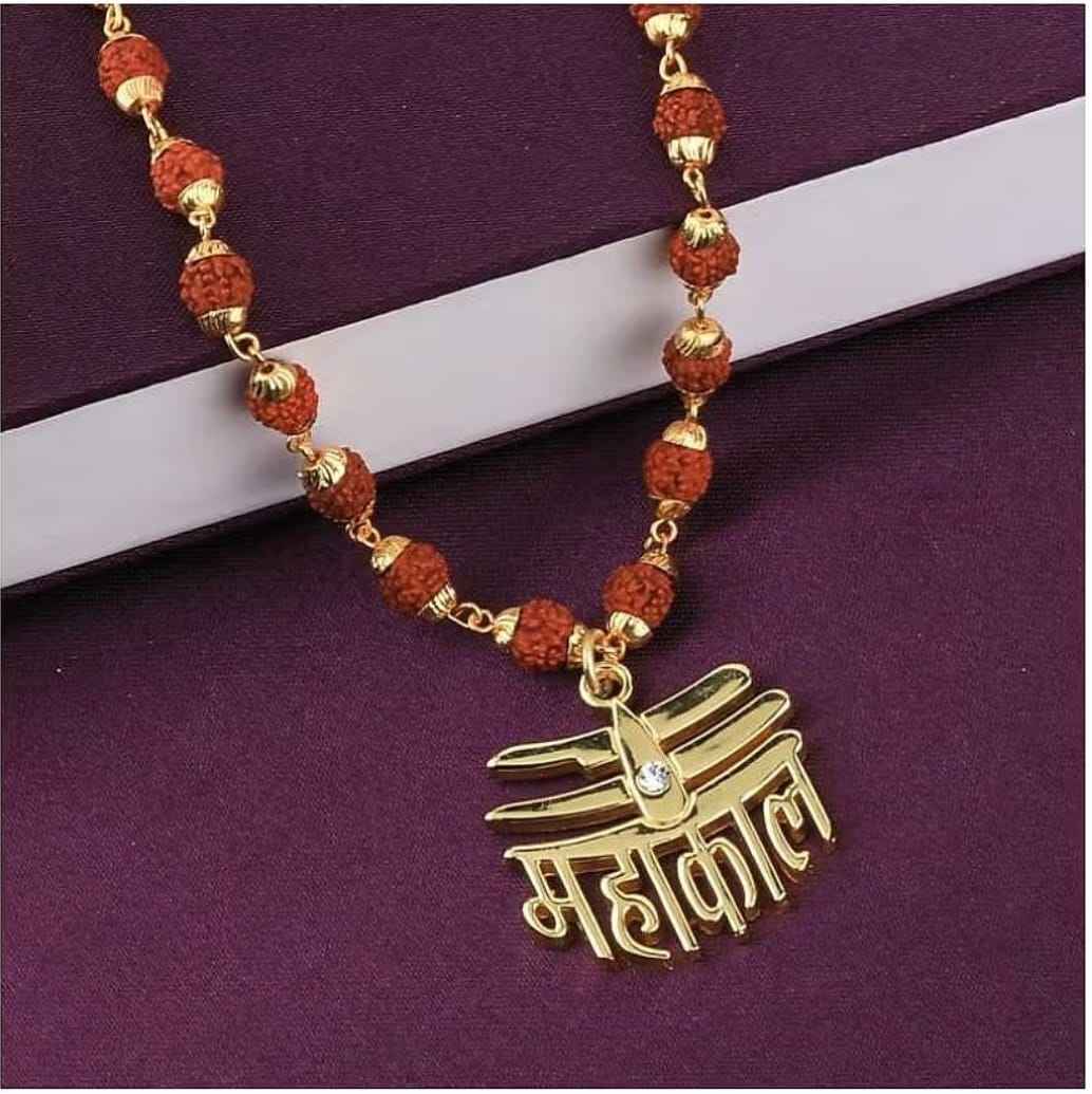 Rudraksha Mala with Mahakal pendant
